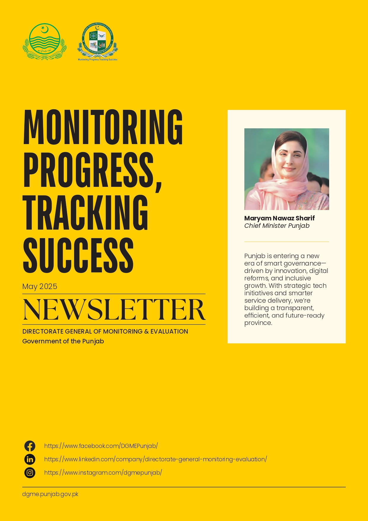 Cover of DGM and E newsletter May 2025