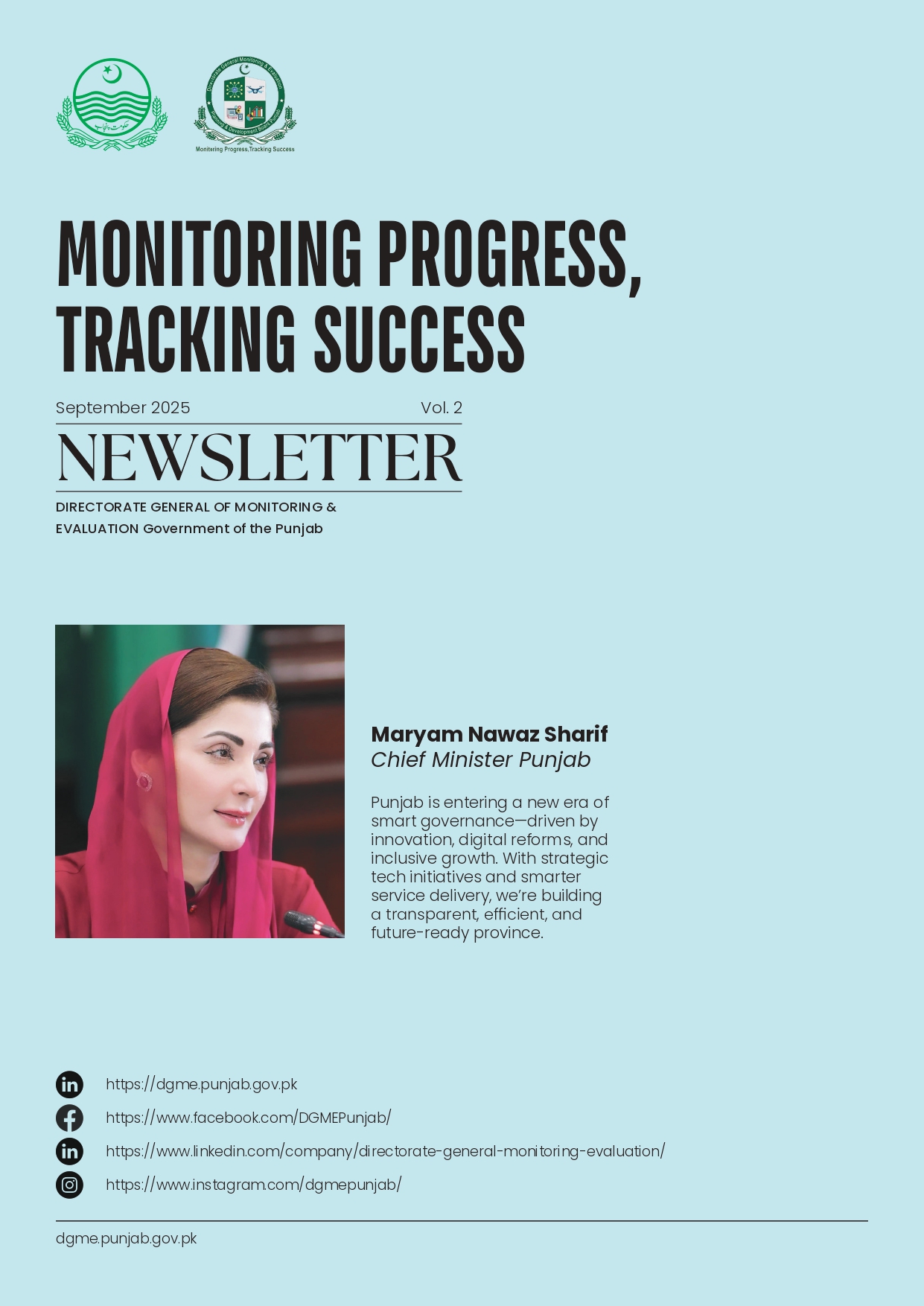 Cover of DGM and E newsletter September 2025