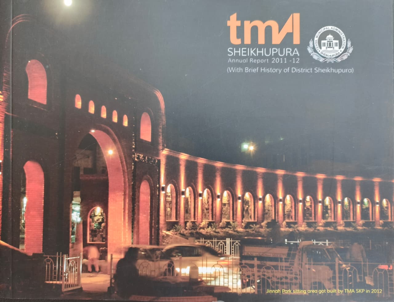 Cover of Annual Report for Tehsil Municipal Administration Sheikhupura